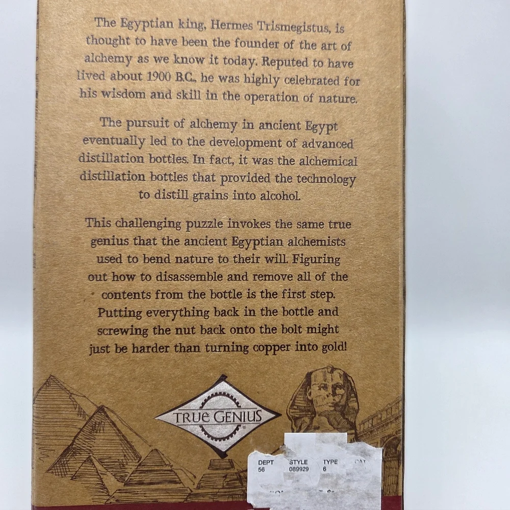 True Genius Egyptian Alchemy Brainteaser Puzzle